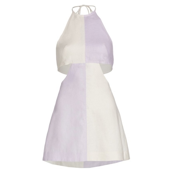 MATTHEW BRUCH Tie Halter Mini Dress - Picture 2 of 5